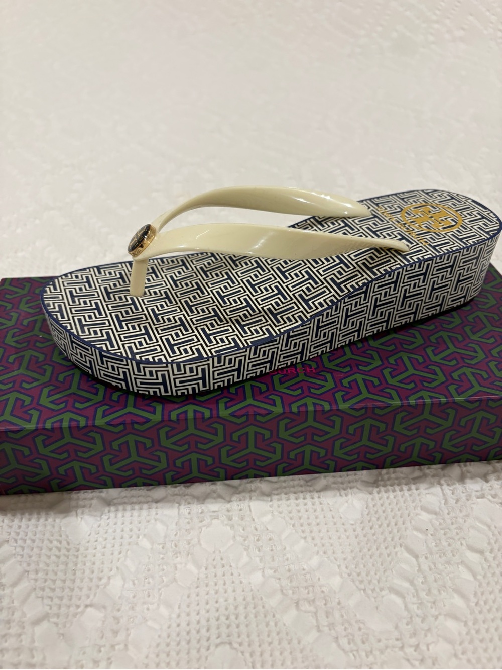 NIB Tory Burch Wedge Sandal Bundle (2 pairs) - Size 6 - Picture 7 of 10
